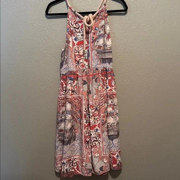 Anthropologie Castle Lake Multicolor Halter Dress - Picture 3 of 7
